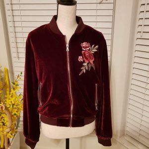 Burgundy Flower Jacket